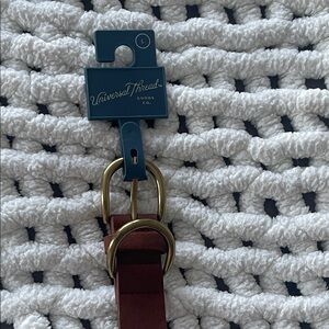 Universal Thread Brown Belt with Gold Rings. Size LG. Camel color,adjustable.NWT